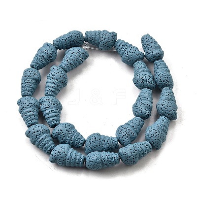 Dyed Natural Lava Rock Beads Strands G-A264-A01-01E-1