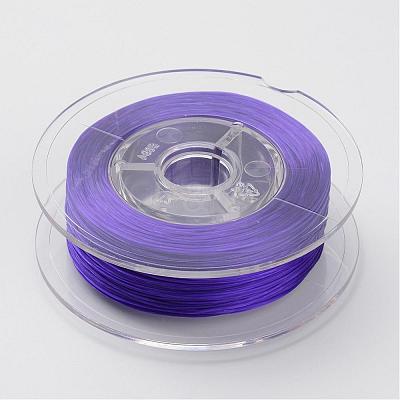 Japanese Eco-Friendly Dyed Flat Elastic Crystal String EW-F005-0.6mm-01-1