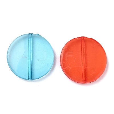 Flat Round Transparent Acrylic Beads MACR-R546-26-1