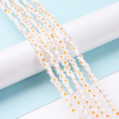 Handmade Millefiori Glass Bead Strands LAMP-J035-4mm-73-1