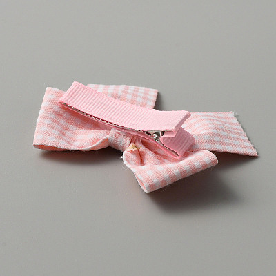 Cute Bowknot Cloth Alligator Hair Clip OHAR-WH0023-11C-1