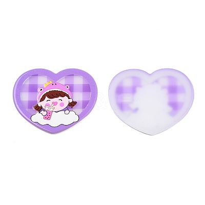 Transparent Printed Acrylic Cabochons TACR-N016-03-1