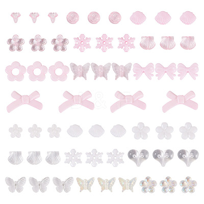 100G Transparent & Opaque Acrylic Beads TACR-TA0001-57E-1