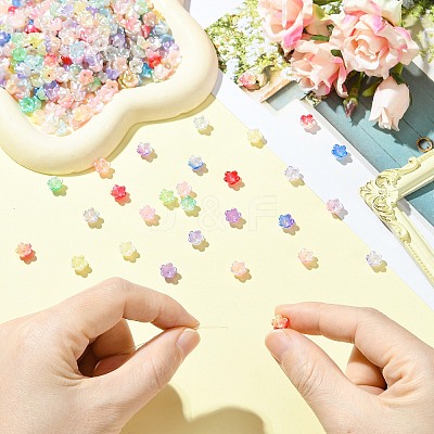 500Pcs ABS Plastic Bead Caps OACR-CJ0002-70-1