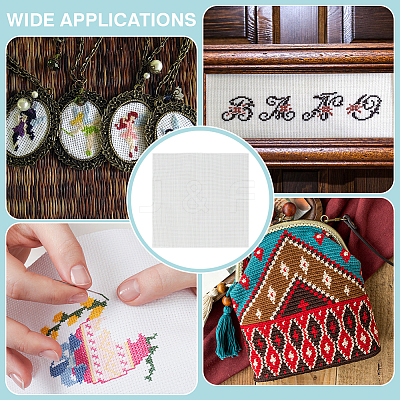 PVC & Polyester Cross-stitch Cloth DIY-WH0010-51B-1