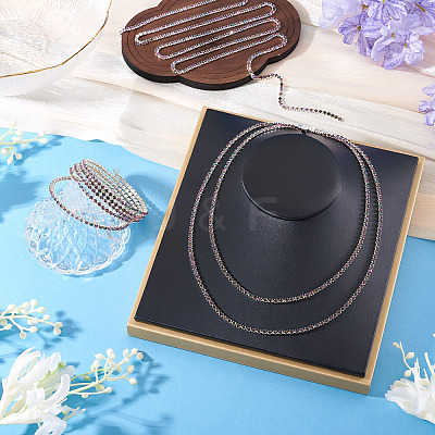 5Yards Alloy Glass Rhinestone Cup Chains AJEW-TA0002-63-1