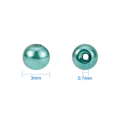 Eco-Friendly Dyed Glass Pearl Round Beads HY-PH0001-3mm-RB118-1