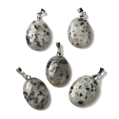 Natural Sesame Jasper Pendants G-Z055-03P-07-1