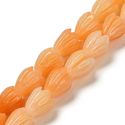 Synthetic Shell Dyed Carved Beads Strands SHEL-K007-08A-03-1