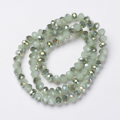 Electroplate Glass Beads Strands EGLA-A034-J4mm-S06-1
