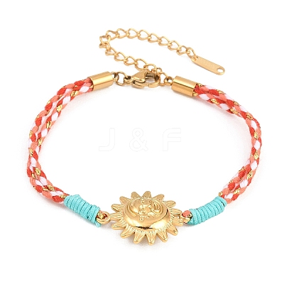 304 Stainless Steel Link Bracelets BJEW-K303-02B-1