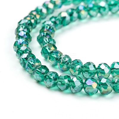 Electroplate Glass Beads Strands EGLA-X0007-01B-4mm-1