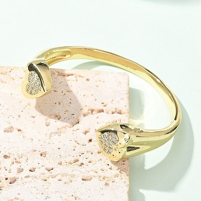 Brass Micro Pave Clear Cubic Zirconia Bracelets BJEW-M053-03G-1