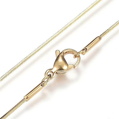 304 Stainless Steel Snake Chain Necklaces NJEW-D285-36-1