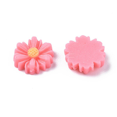 Flatback Hair & Costume Accessories Ornaments Scrapbook Embellishments Resin Flower Daisy Cabochons LS-CRES-Q102-07-1