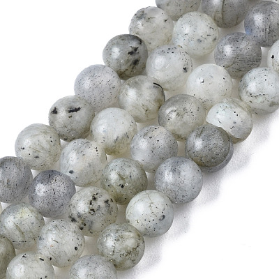 Natural Labradorite Round Beads Strands G-S158-4mm-1