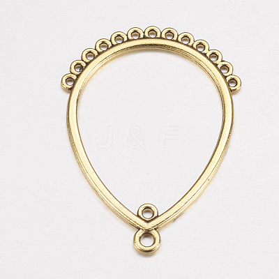 Tibetan Style Connectors TIBEP-EA089YKG-AG-LF-1