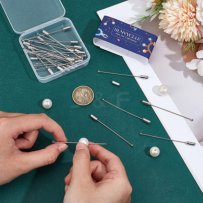 30Pcs Brass Lapel Pins KK-SC0007-12-1