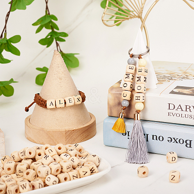 ddPrinted Natural Wood Beads WOOD-KS0001-12-1