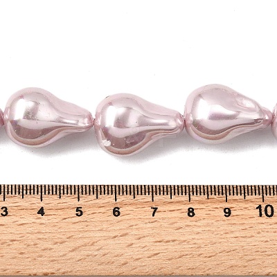 Electroplate Opaque Glass Imitation Pearl Beads Strands EGLA-K063-01E-1