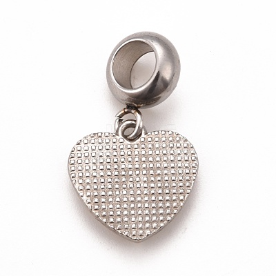 304 Stainless Steel Crystal Rhinestone European Dangle Charms STAS-F278-04P-1