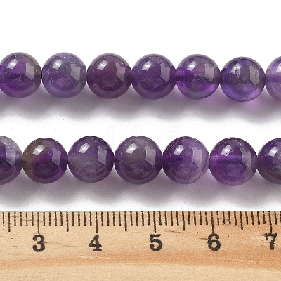 Natural Amethyst Beads Strands G-M445-8MM-01F-1