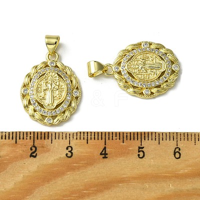 Brass Micro Pave Cubic Zirconia Pendants KK-H472-53I-G-1