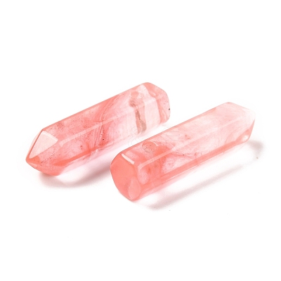 Watermelon Stone Glass Pointed Pendants G-D460-01R-1