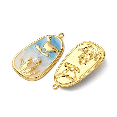 304 Stainless Steel Enamel Pendants STAS-L299-22G-03-1