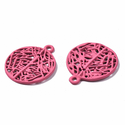Spray Painted Alloy Pendants LS-PALLOY-Q434-010C-NR-1