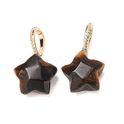Natural Tiger Eye Pendants GG-CBAE2A3-02G-04-1