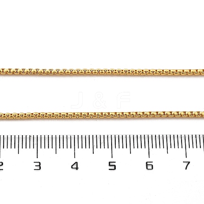 1.8mm Rack Plating Brass Box Chain Necklaces for Women Men MAK-L044-60G-2-1