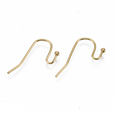 304 Stainless Steel Earring Hooks X-STAS-S111-005G-NR-1