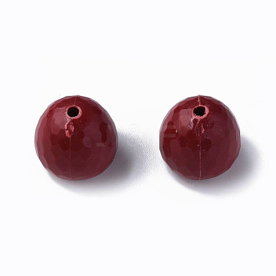 Opaque Acrylic Beads MACR-S373-10A-A01-1