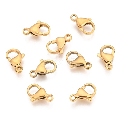 304 Stainless Steel Lobster Claw Clasps STAS-T040-PJ212-13-1