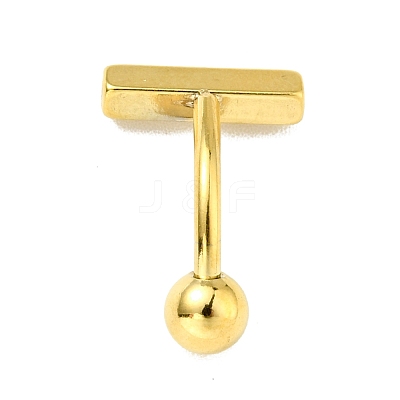 304 Stainless Steel T-Shaped Curved Barbell AJEW-G041-04G-1