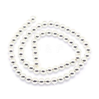 Electroplate Non-magnetic Synthetic Hematite Beads Strands G-L485-01A-S-1