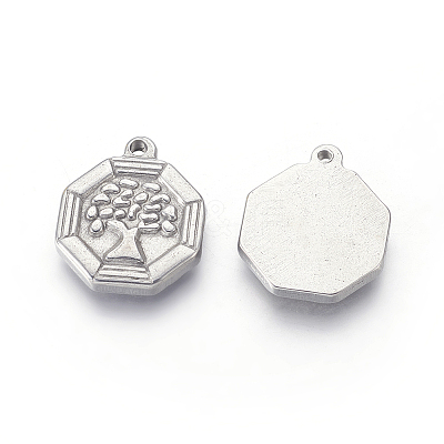 Non-Tarnish 304 Stainless Steel Pendants STAS-E444-20-1