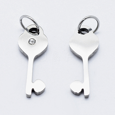 Eco-Friendly 316 Surgical Stainless Steel Micro Pave Cubic Zirconia Pendants RB-I078-70P-NR-1