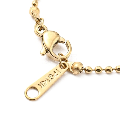 304 Stainless Steel Ball Chain Necklace for Women NJEW-A008-03G-1
