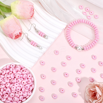 500Pcs UV Plating Opaque Acrylic Beads MACR-PA0001-47A-1