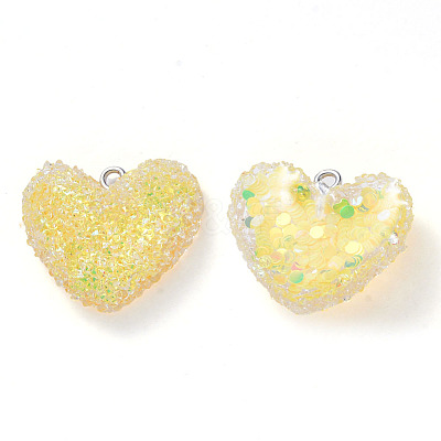 Epoxy Resin Pendants X-RESI-T044-03B-1