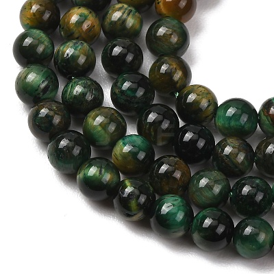 Grade AB Natural Tiger Eye Beads Strands G-B133-A02-6MM-02-1