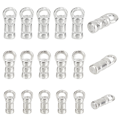 18Pcs 3 Styles 925 Sterling Silver Cord End STER-PH0002-11-1