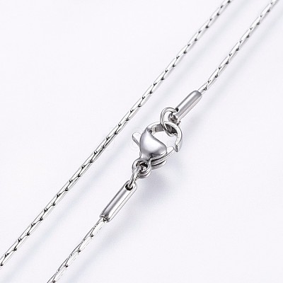 Non-Tarnish 304 Stainless Steel Boston Link Chain Necklaces NJEW-O102-25P-1