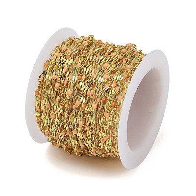 Rack Plating Brass Dapped Chains AJEW-Q153-02G-15-1