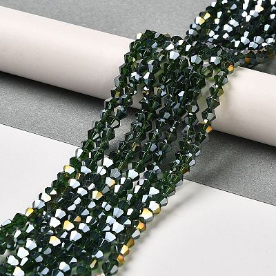 Transparent Electroplate Glass Beads Strands LS-EGLA-A039-T4mm-B25-1