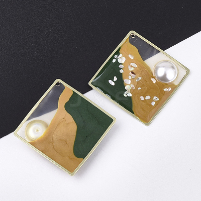 Epoxy Resin Pendants X-RESI-S365-47A-1