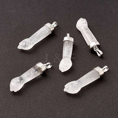 Natural Quartz Crystal Pendants G-K322-01B-1