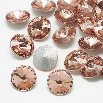 Pointed Back Glass Rhinestone Cabochons RGLA-T086-16mm-08-1